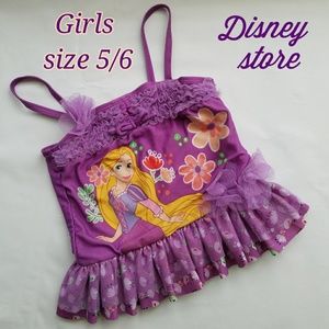 FREE*Disney bathing suit top only RAPUNZEL sz 5/6